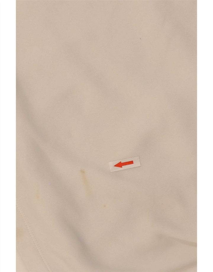 Męska bluza z kapturem Nike Dri Fit, mała, biała, poliestrowa z blokami kolorów