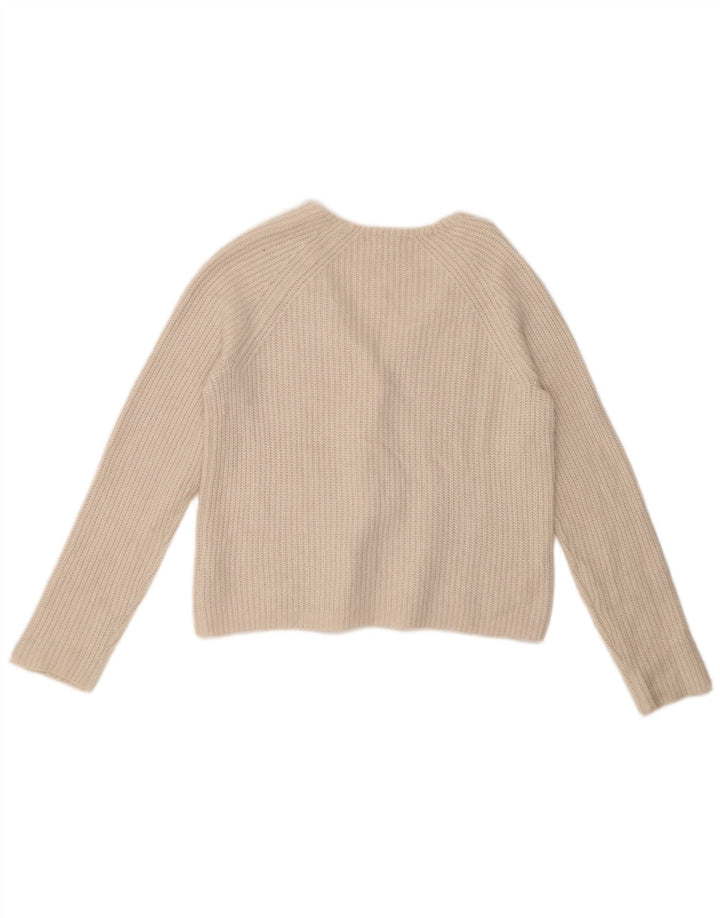 Damski sweter oversize FAT FACE Crop Cardigan UK 10, mały, biały nylon