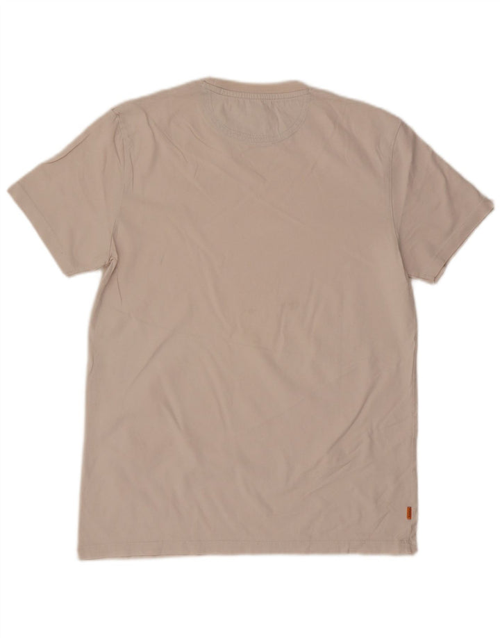 T-shirt męski slim fit Timberland, średni, w kolorze złamanej bieli