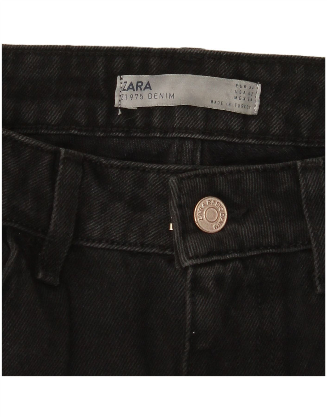 Damskie jeansy zwężane ZARA EU 34 2XS W24 L28 Czarne