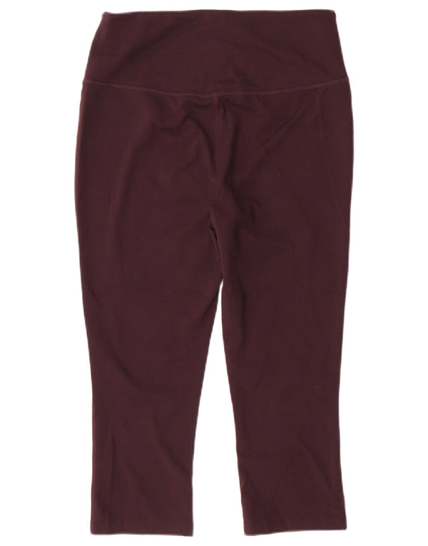 Damskie legginsy Capri Eddie Bauer UK 12, średni bordowy poliester