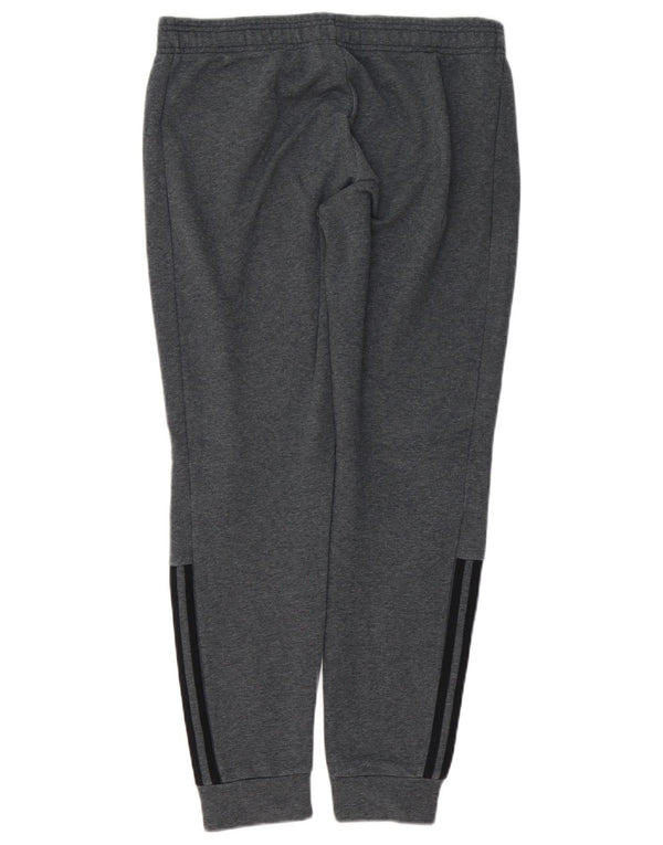 Damskie spodnie dresowe Adidas Joggers UK 18 XL Szara bawełna z blokami kolorów