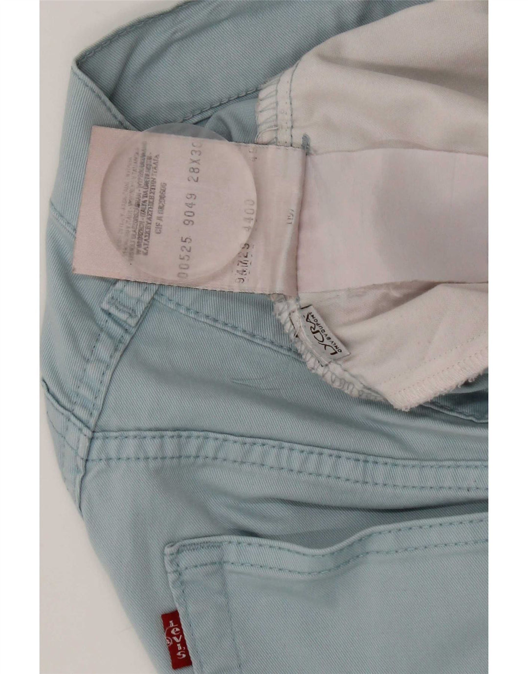 Damskie spodnie typu casual Bootcut W28 L30, niebieska bawełna