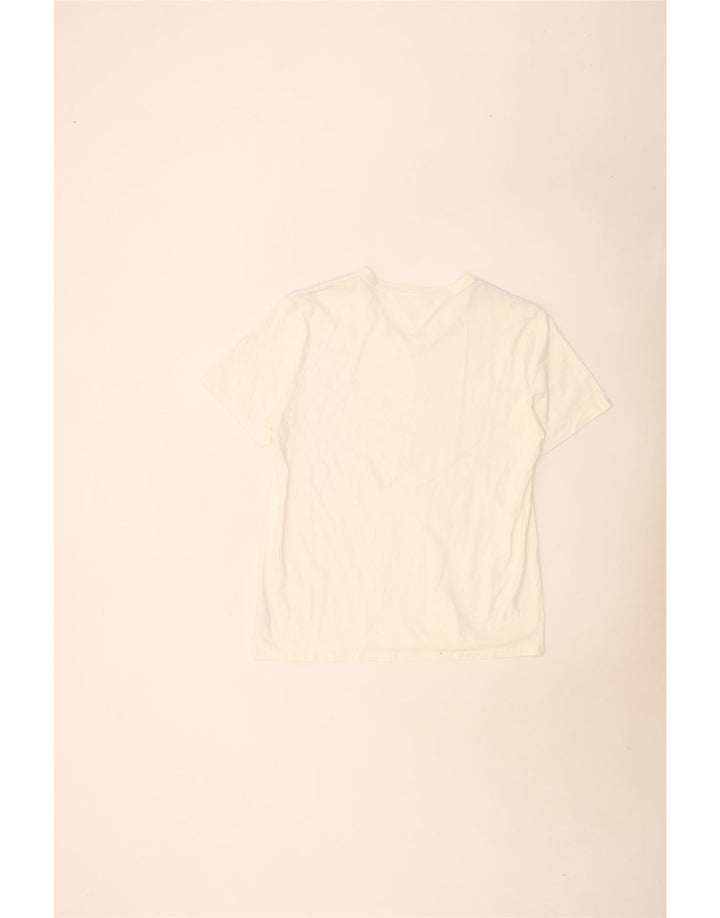 T-shirt męski Tommy Hilfiger, duży, biały, bawełniany