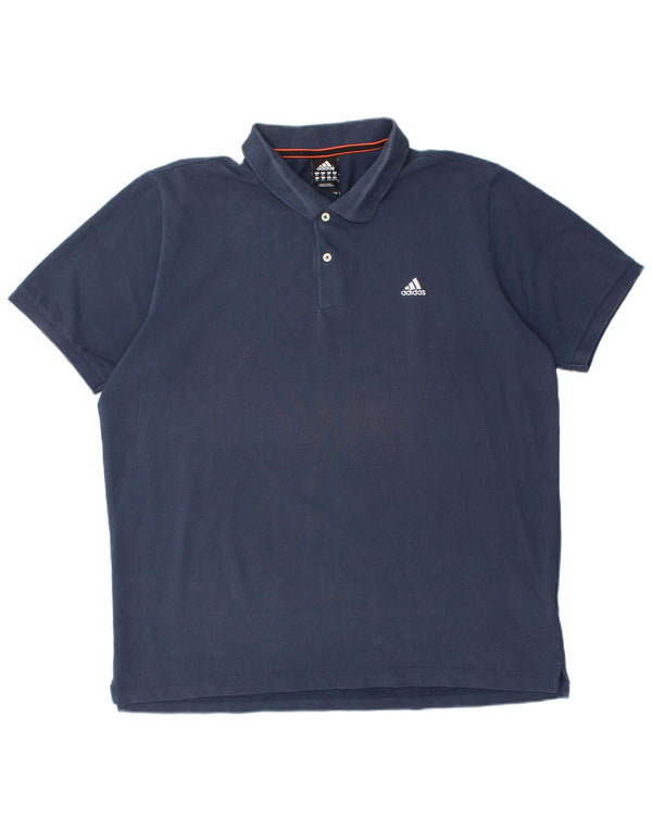 Męska koszulka polo ADIDAS Climalite 2XL, granatowa, bawełniana