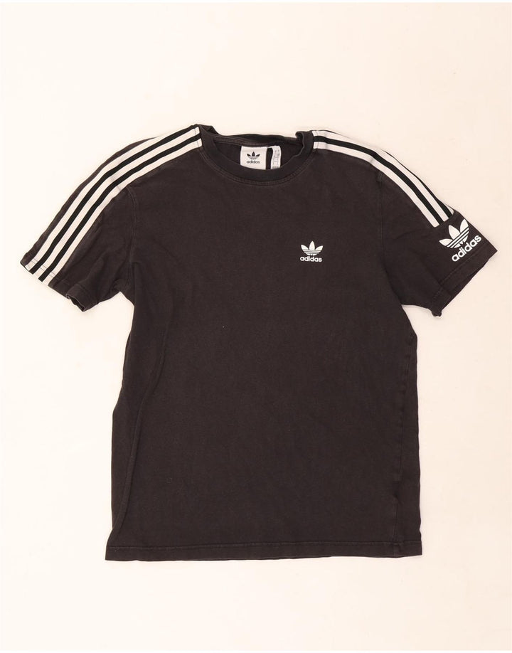 Męska koszulka z grafiką Adidas, mała, czarna, bawełniana