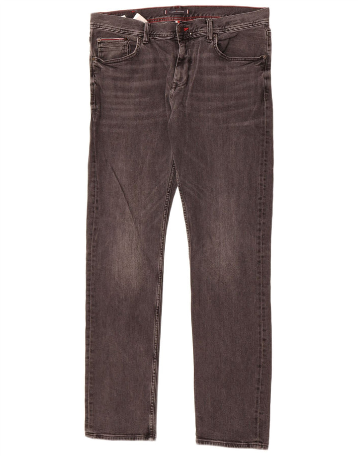 Męskie dżinsy Tommy Hilfiger Bleecker Slim W36 L34 Szara bawełna