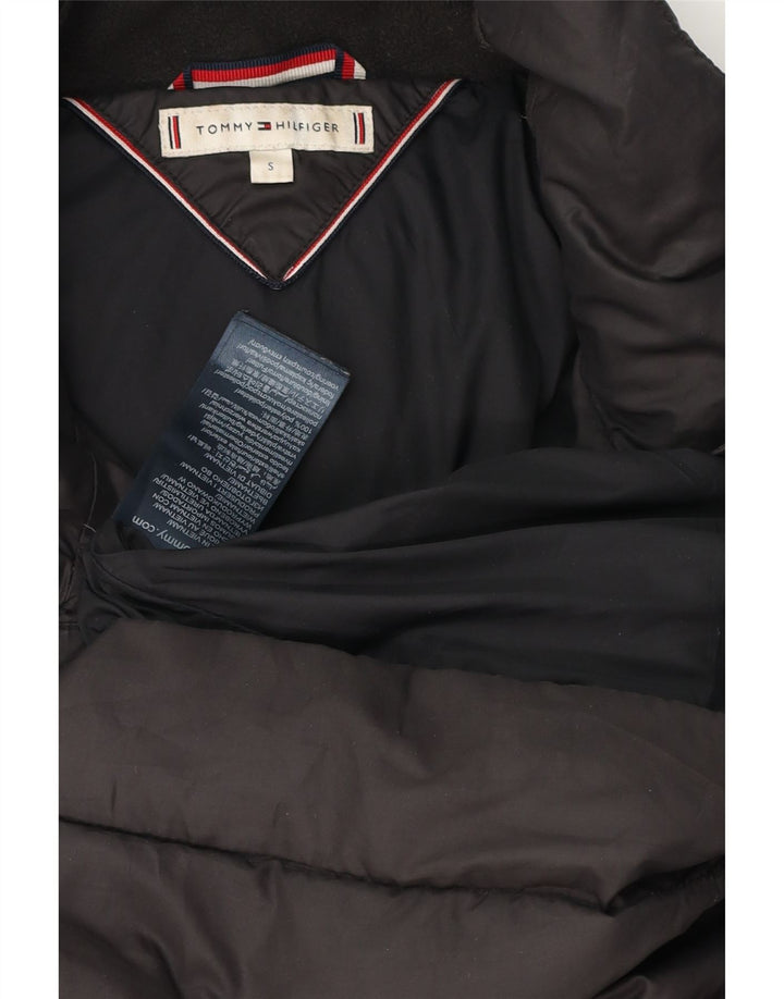 Damski płaszcz oversize Tommy Hilfiger z podszewką UK 10, mały, czarny poliester