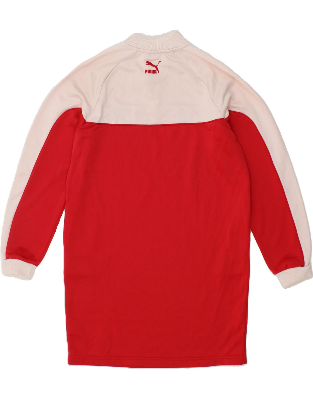 PUMA Womens Sweatshirt Jumper Dress UK 10 Small Red Colourblock Polyester Vintage Puma and Second-Hand Puma from Messina Hembry 