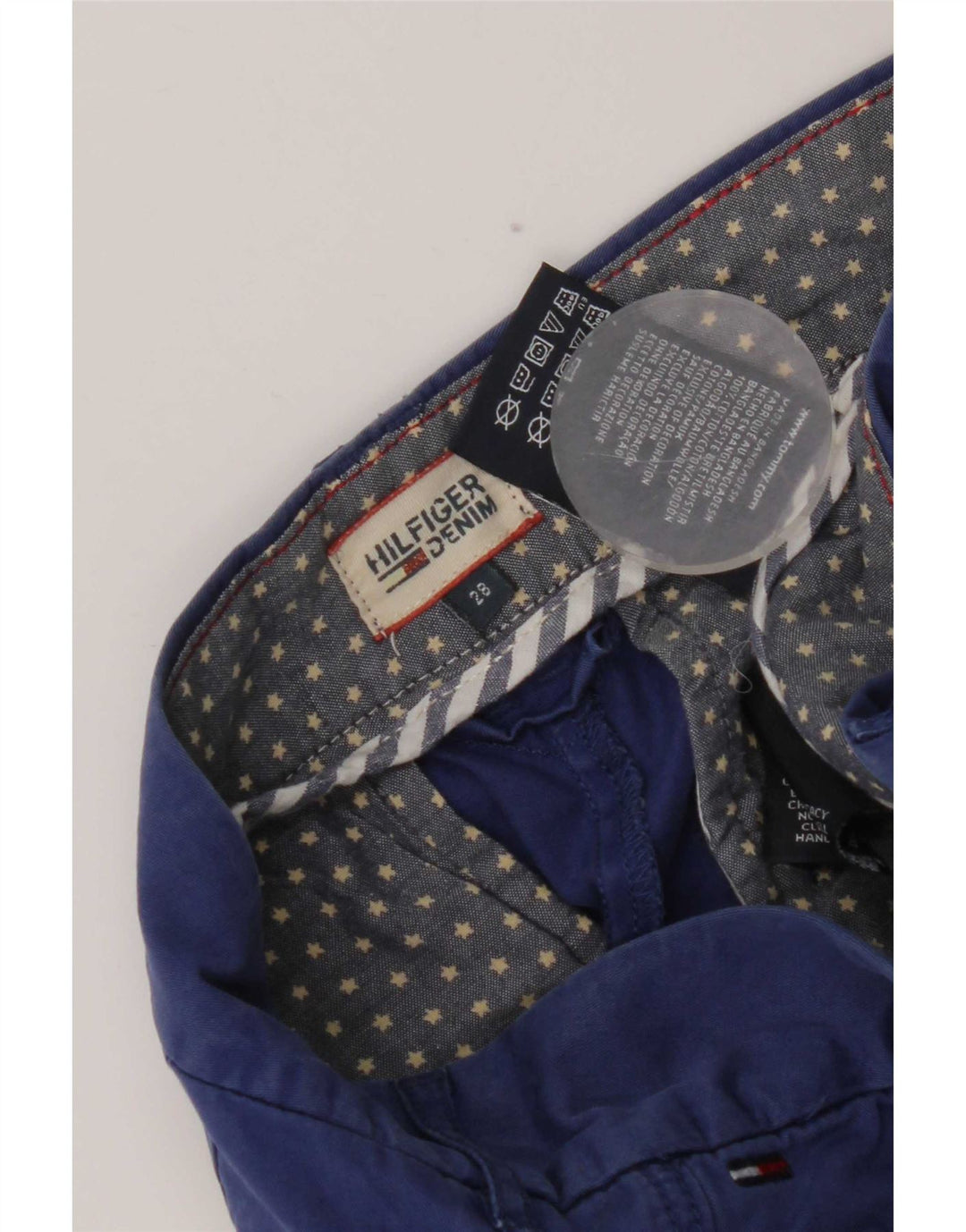 Damskie spodenki Chino Tommy Hilfiger W28 Średni niebieski, bawełniany