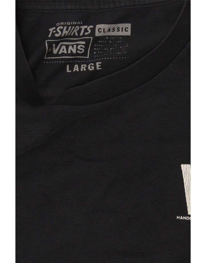 Męski T-shirt z grafiką Vans, duży, granatowy, bawełniany