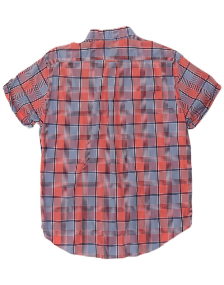 Męska koszula z krótkim rękawem Gant E-Z Fit, duża, wielokolorowa, bawełniana w kratę