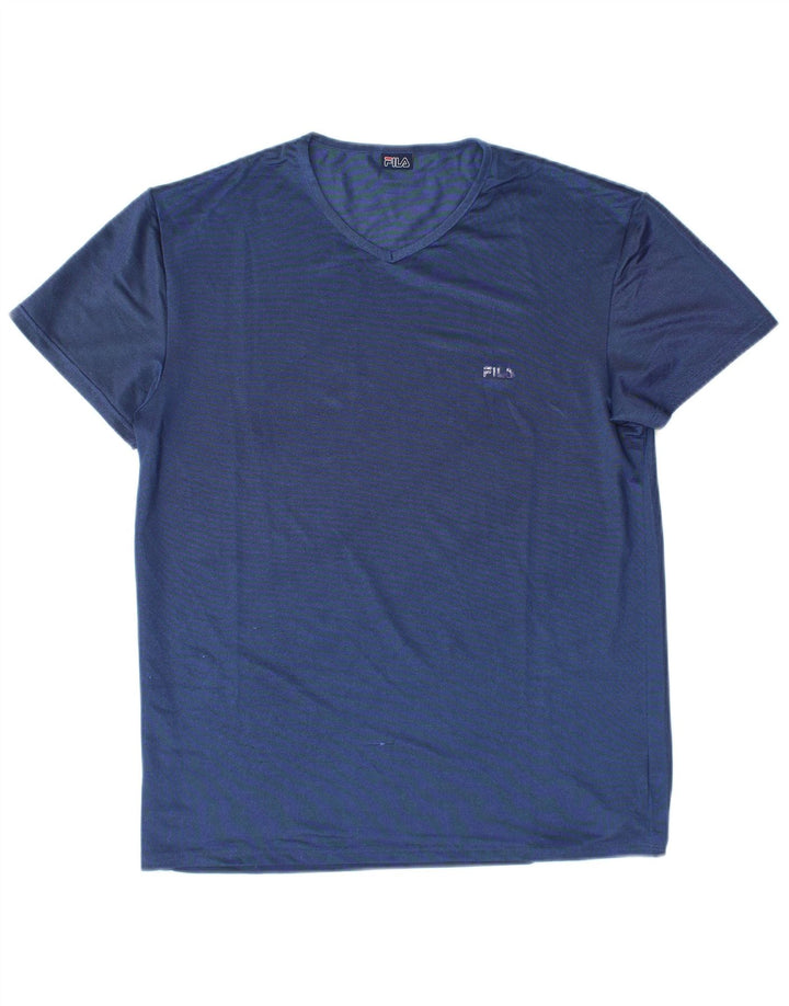 T-shirt damski FILA Top UK 14, duży, niebieski, poliester