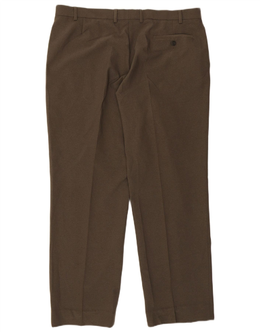 Męskie proste spodnie garniturowe Marks & Spencer W40 L30 Khaki