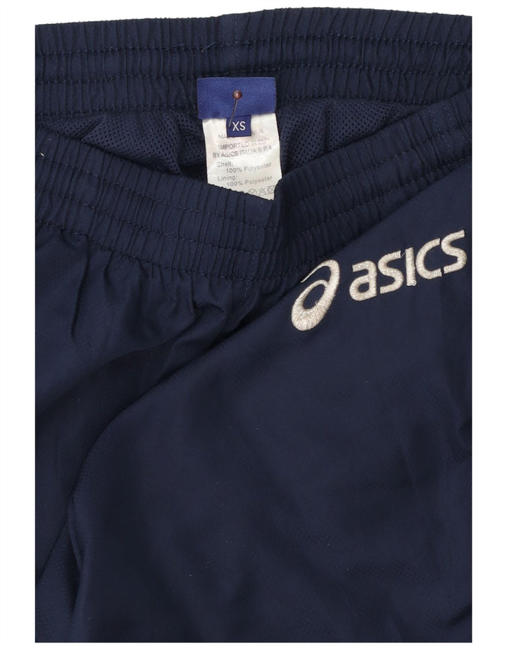 Męskie spodnie wiatrówkowe Asics XS Granatowe, poliestrowe, sportowe
