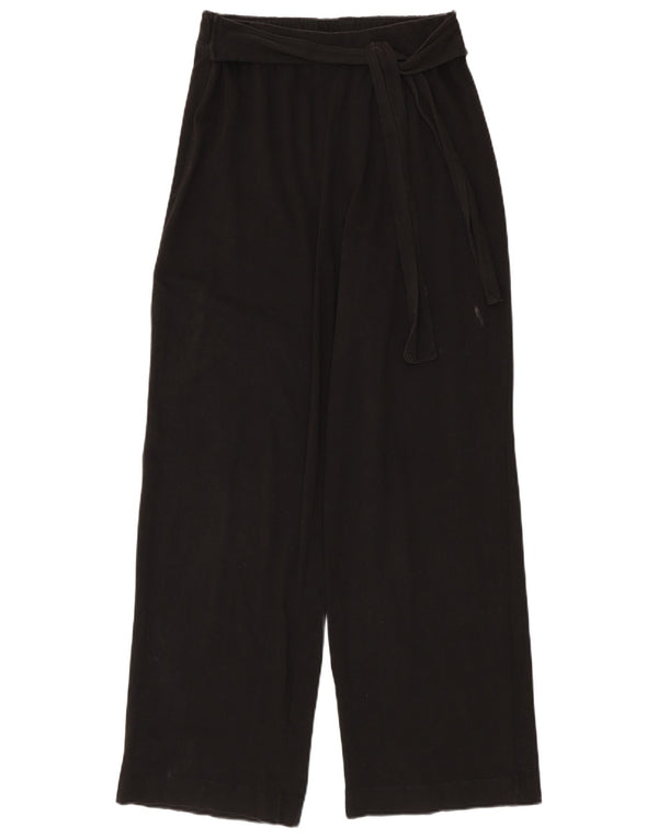 Damskie spodnie typu casual z wysokim stanem i szerokimi nogawkami Zara, duże W30 L31, czarne