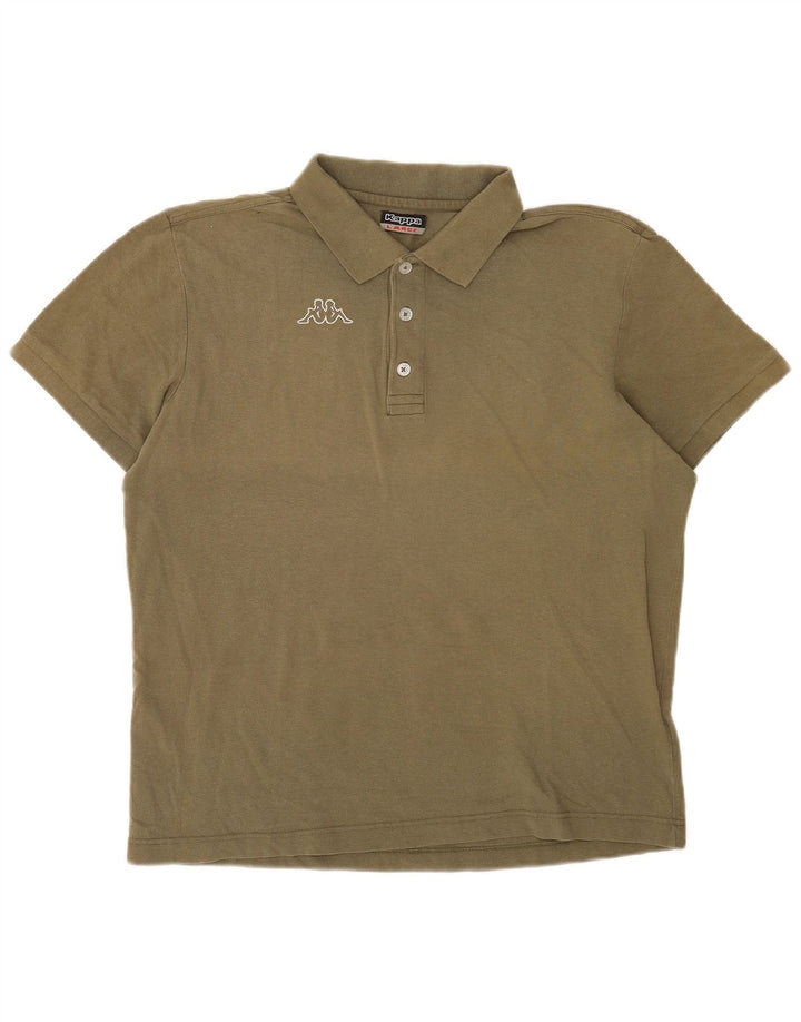 Męska koszulka polo Kappa, duża, khaki