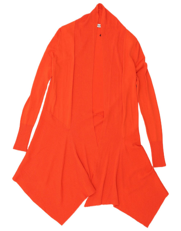 Damski długi asymetryczny sweter Zara UK 10 Small Orange Wiskoza