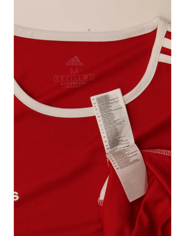 Męska koszulka Adidas Aeroready Top z poliestru w kolorze średniej czerwieni