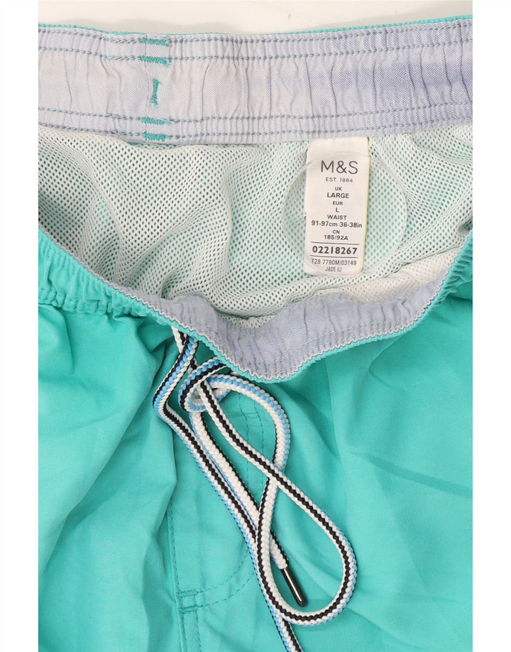 Męskie spodenki kąpielowe Marks & Spencer, duże, turkusowe, bawełniane