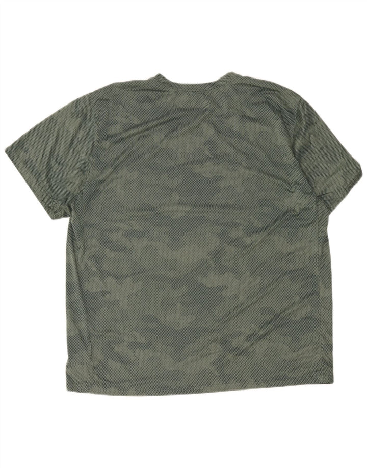 Męski T-shirt Nike Dri Fit Top 2XL Zielony kamuflaż Poliester