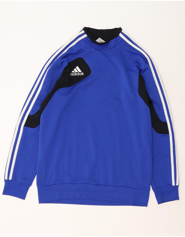 Bluza męska Adidas Jumper UK 42/44 Duży niebieski poliester z blokami kolorów