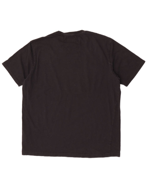 T-shirt męski Pingwin, top XL, czarna bawełna