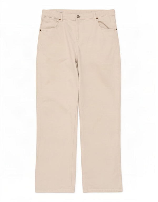 Damskie luźne dżinsy Zara z wysokim stanem EU 44 XL W34 L32 białe