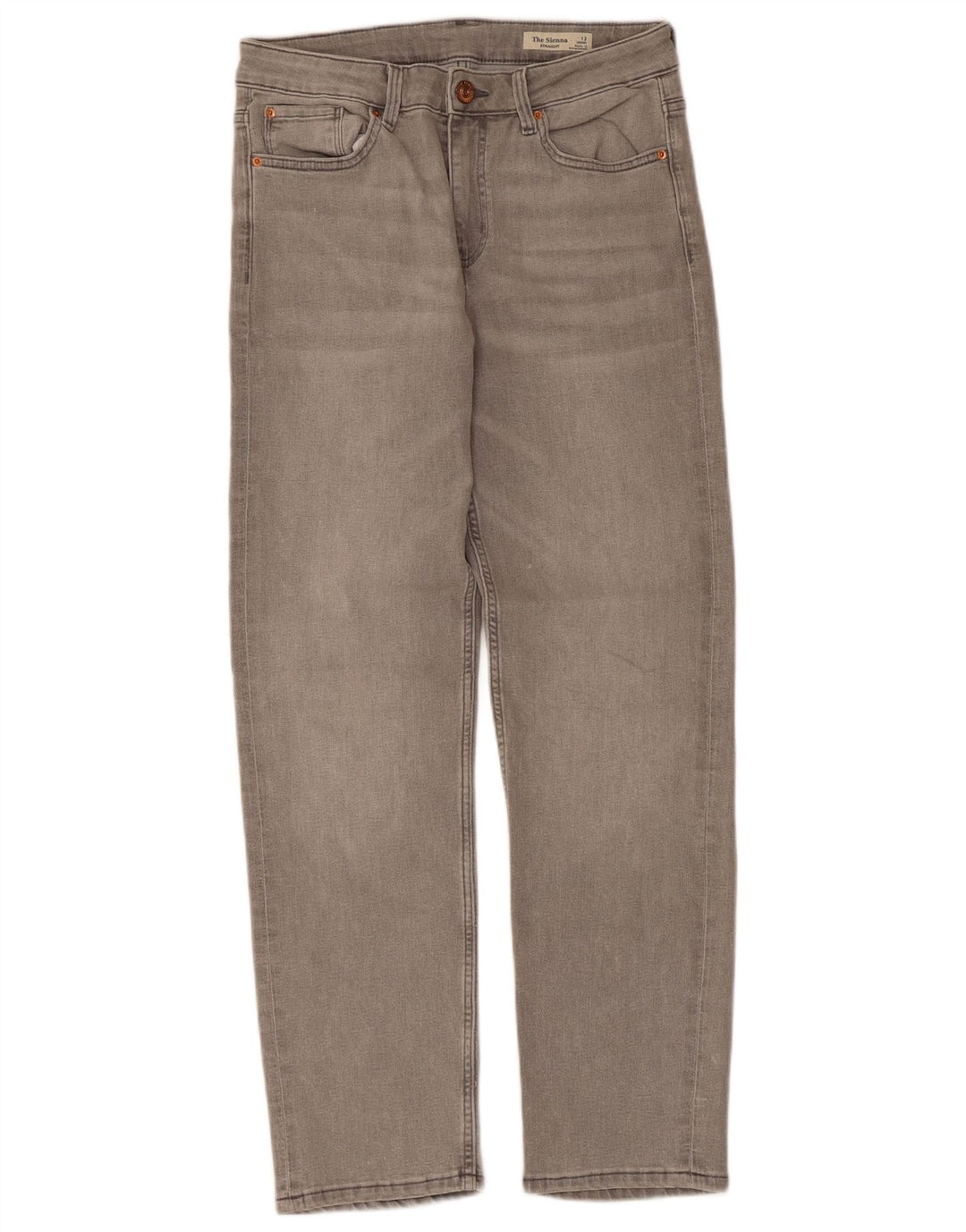 Marks & Spencer Damskie The Sienna Straight Jeans UK 12 Medium W30 L27 Szare