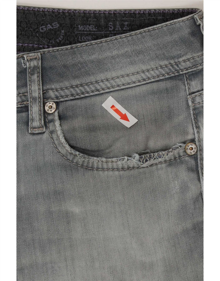 Damskie jeansy Gas W32 L29 Szara bawełna