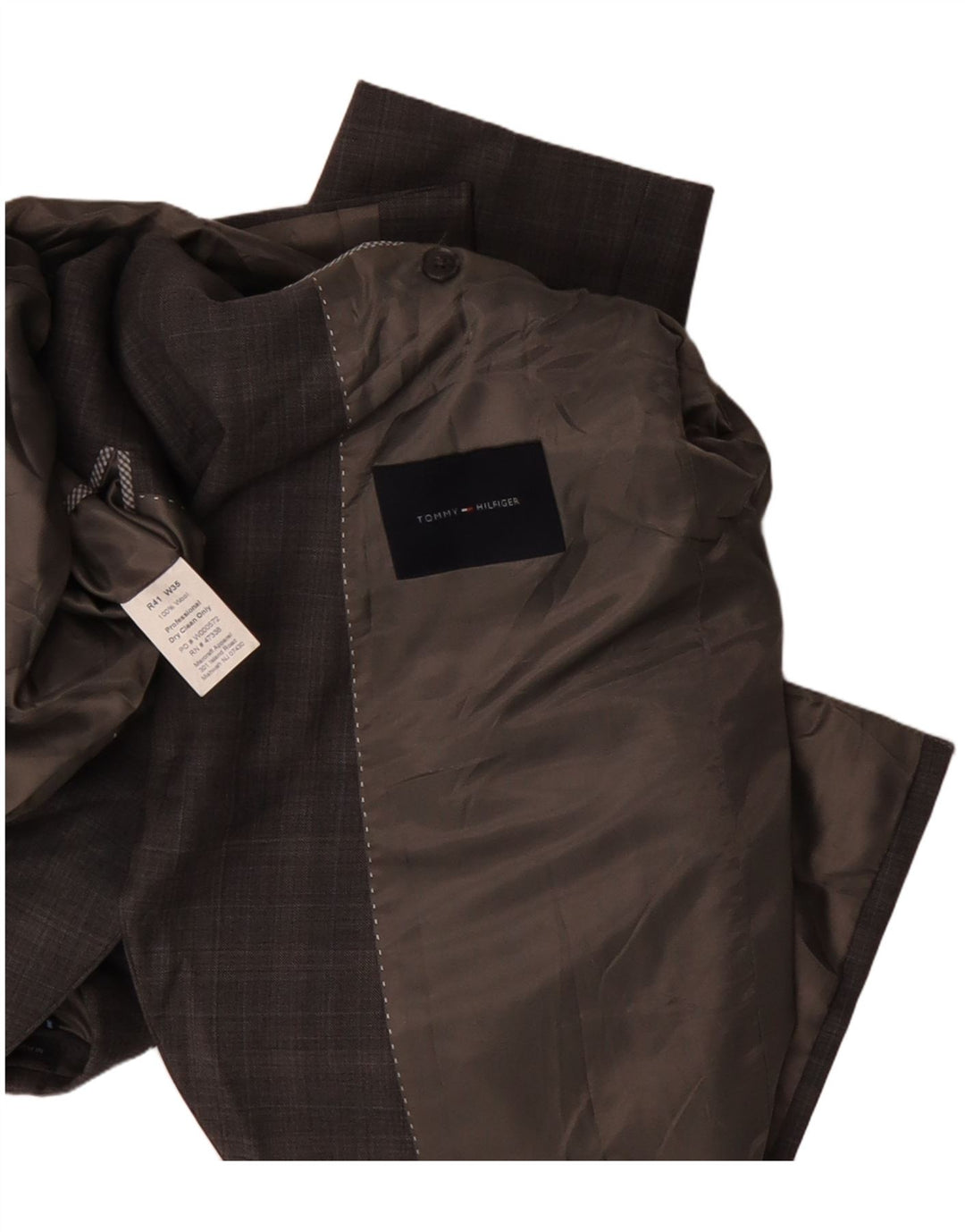 Męska marynarka zapinana na 2 guziki Tommy Hilfiger US 41, duża, wełniana krata