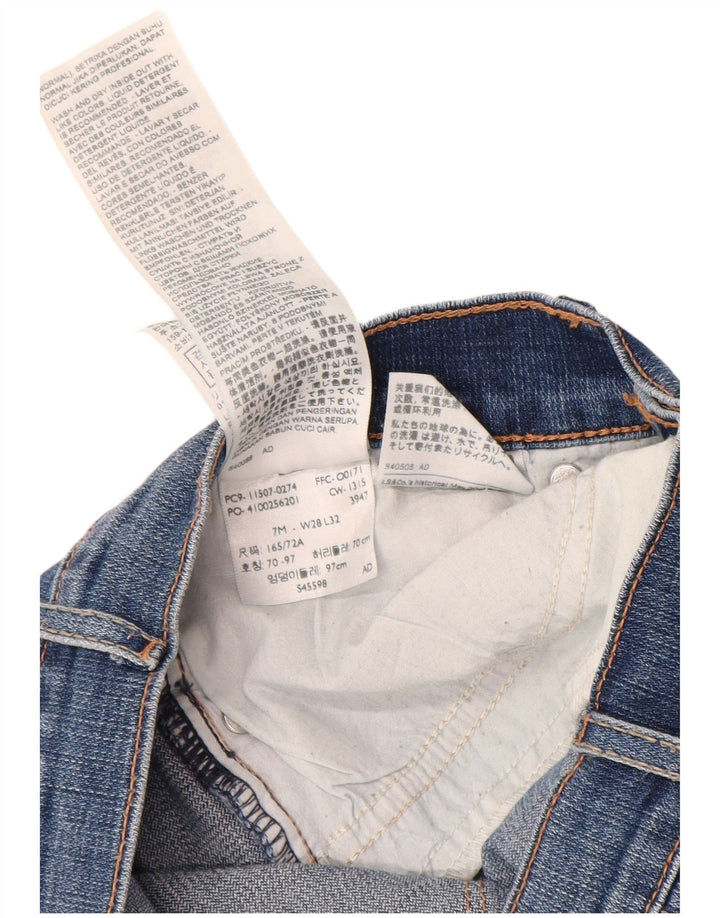 Damskie jeansy Levi's 524 Skinny US 7 Medium W28 L32 Niebieska bawełna