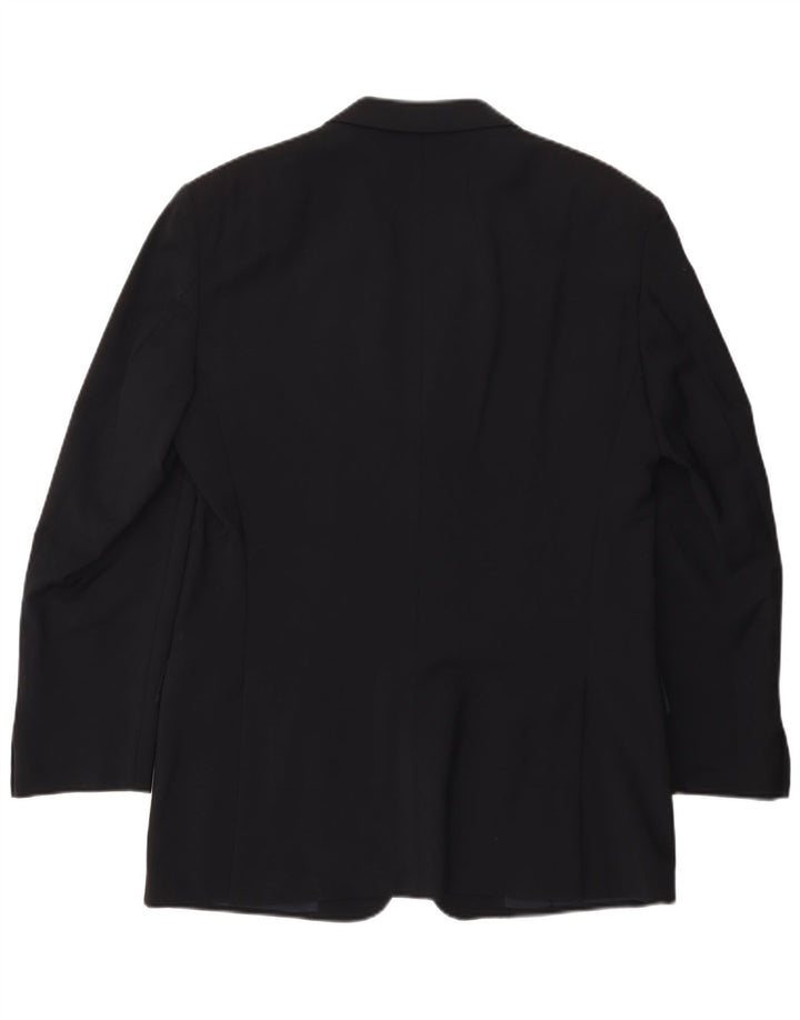 Valentino Męska marynarka zapinana na 3 guziki IT 50, duża, granatowa, wełniana