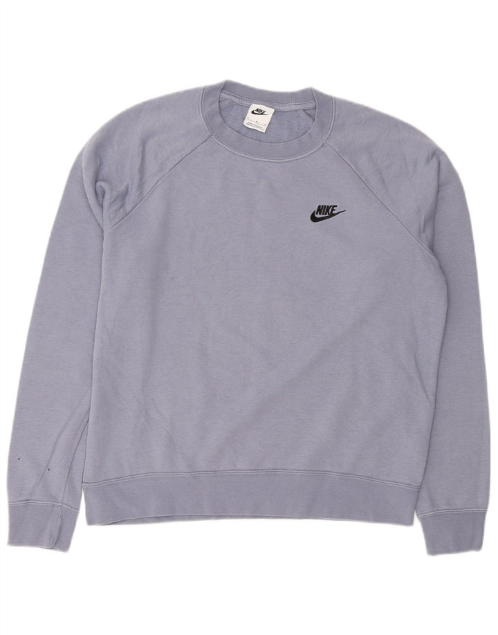 Damska bluza dresowa NIKE UK 14, średnia niebieska, bawełniana