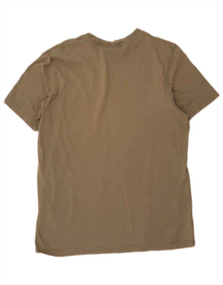 Męska koszulka z grafiką Adidas, średnia, bawełniana khaki