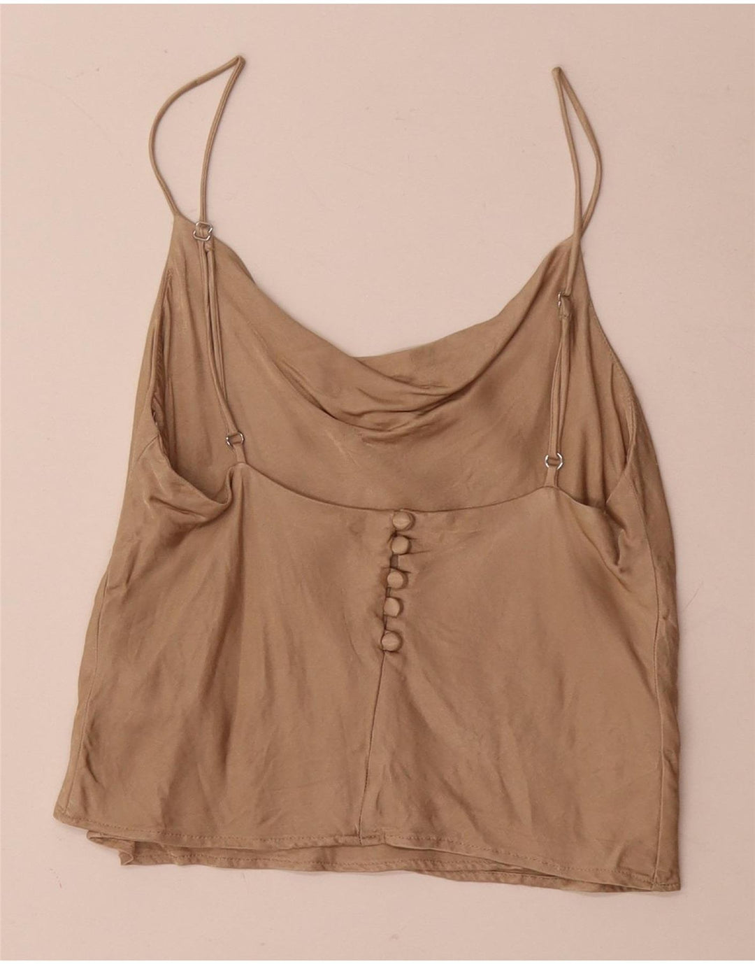 Damski top na ramiączkach Zara UK 10 Small Beżowa Wiskoza