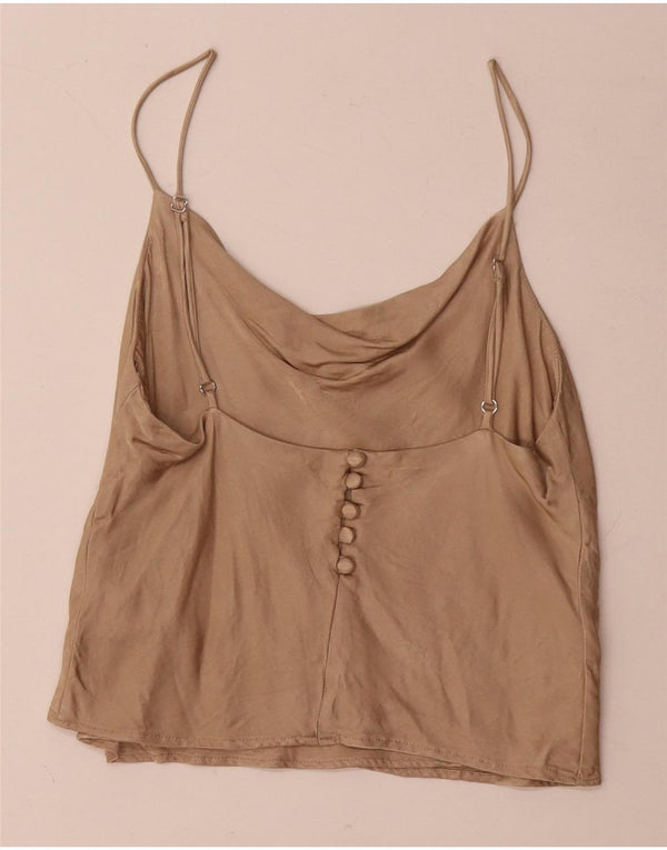 Damski top na ramiączkach Zara UK 10 Small Beżowa Wiskoza