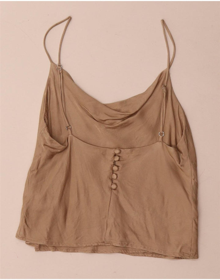 Damski top na ramiączkach Zara UK 10 Small Beżowa Wiskoza