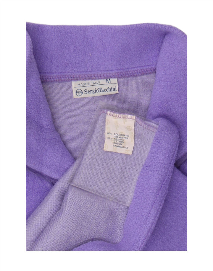 Damski sweter polarowy Sergio Tacchini z zamkiem błyskawicznym UK 14, średni fioletowy poliester