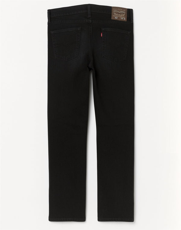 Męskie jeansy Levi's 513 Slim Fit Straight W34 L30 Czarna bawełna