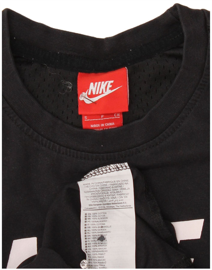 Męski T-shirt Nike Air Max z grafiką, mały, czarny, bawełniany