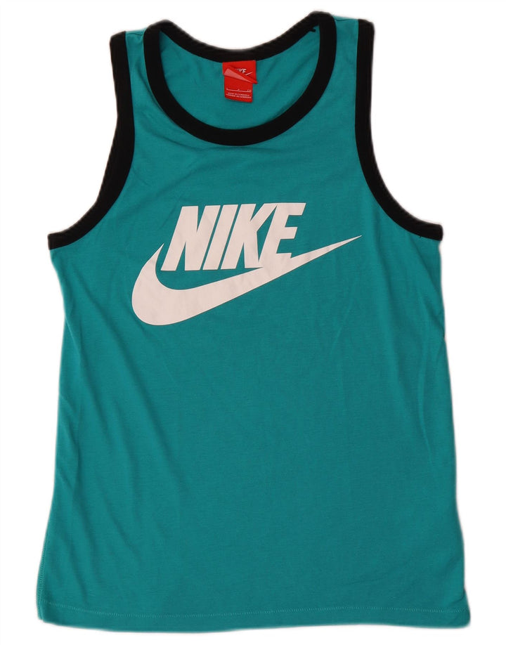 Męska kamizelka z grafiką Nike, mała, turkusowa, poliester