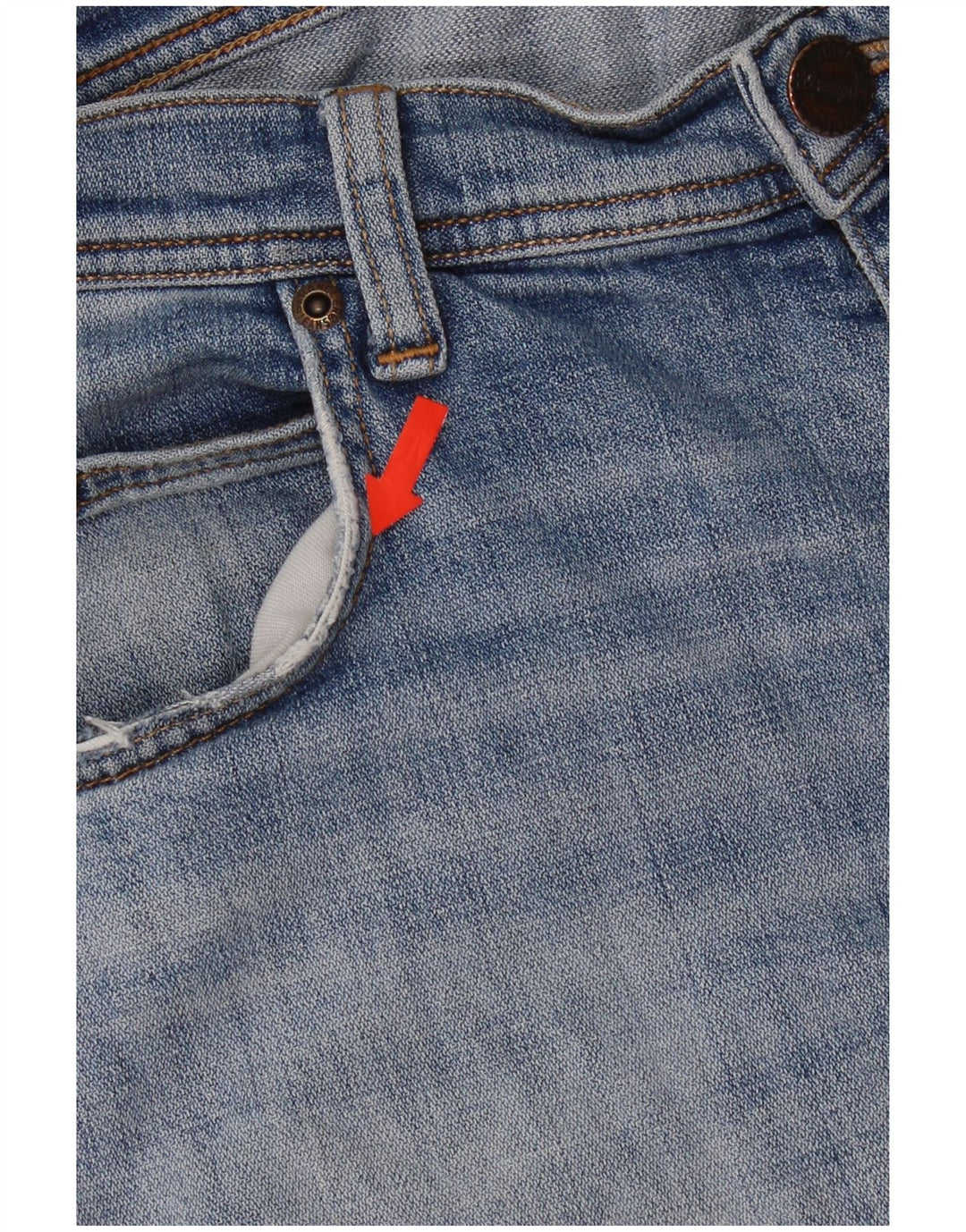 Męskie spodenki jeansowe Wrangler w trudnej sytuacji W34, duże, niebieskie, bawełniane