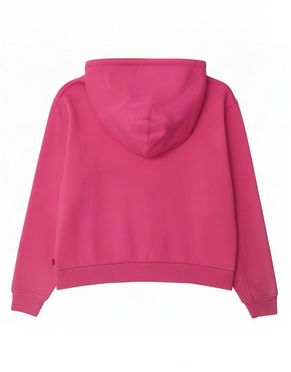 Damski sweter oversize z kapturem Levi's UK 6 XS, różowy, bawełniany