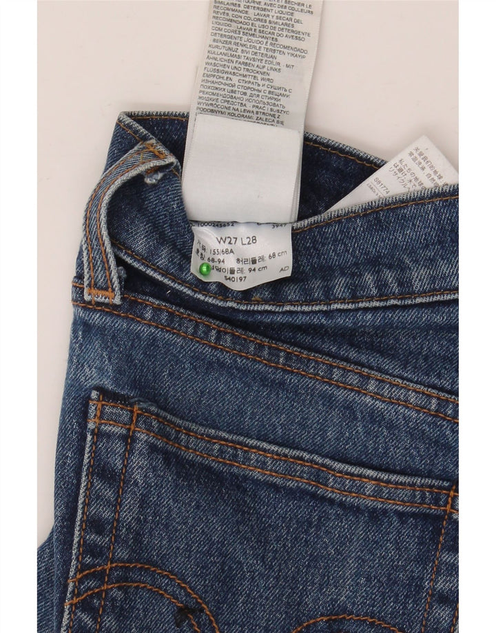 Damskie proste dżinsy Levi's W27 L28 Niebieskie bawełniane
