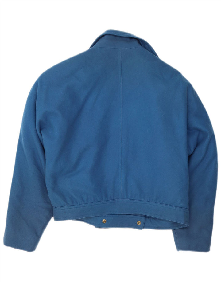 Vintage damska marynarka oversize EU 42, duża niebieska wełna