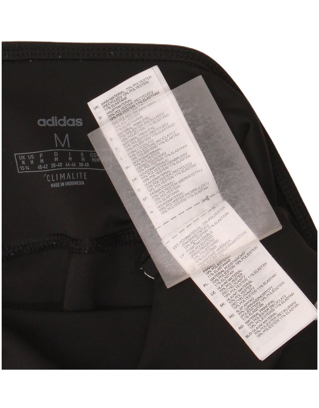 Damskie legginsy ADIDAS Climalite UK 12/14, średni czarny poliester
