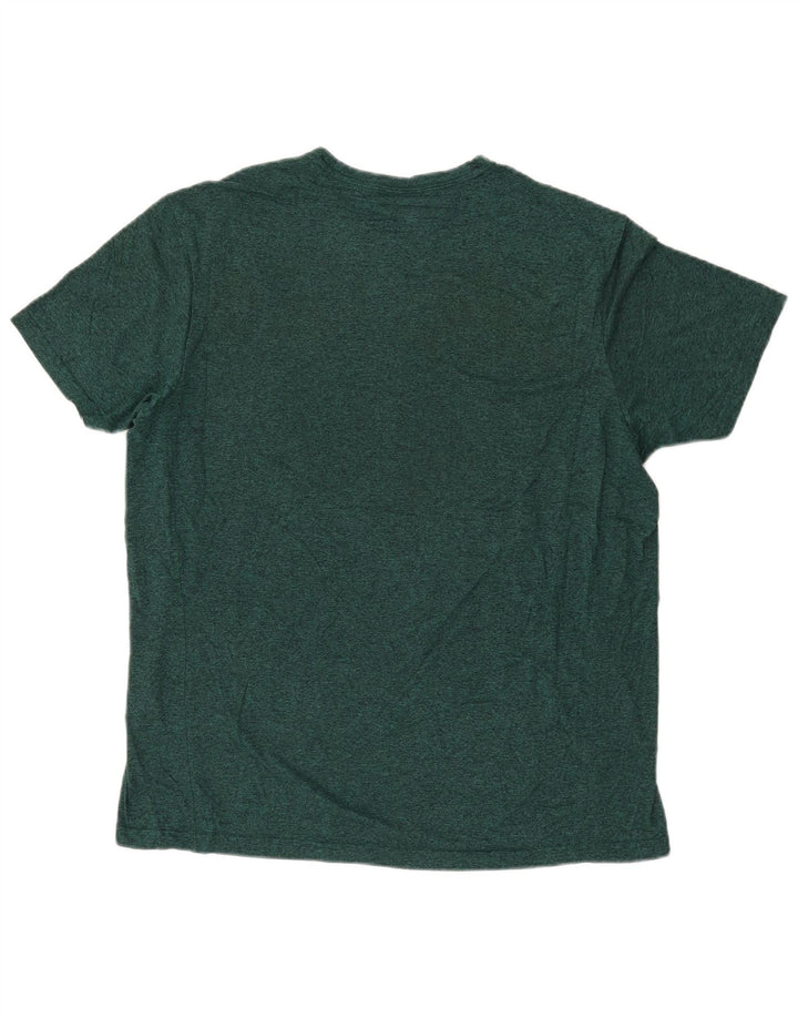 T-shirt męski Eddie Bauer o regularnym kroju, duży, zielony, nakrapiany poliester