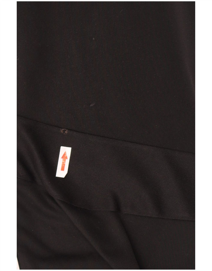 Męskie spodnie dresowe Adidas, duże, czarne, z poliestru w jodełkę