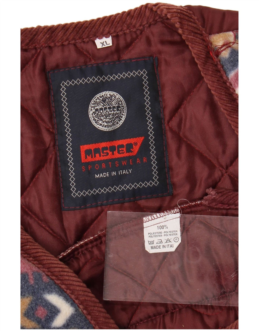 Męska kamizelka polarowa MASTER UK 42 XL, wielokolorowa, poliester Fair Isle